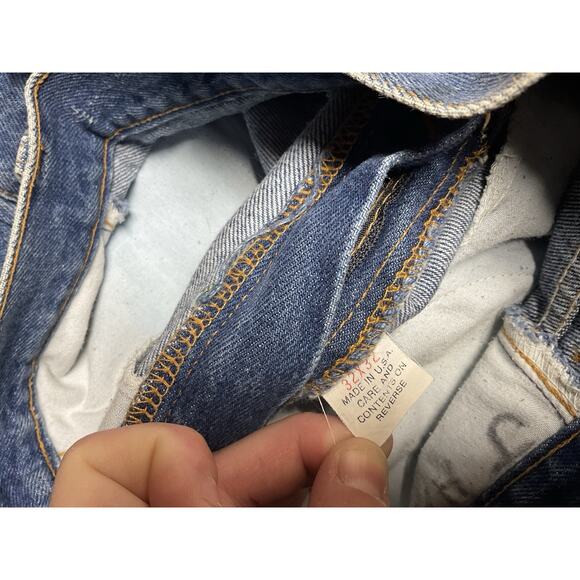 Vintage Harley-Davidson Unisex USA Patch Embroidered Jeans 32x32 - Picture 7 of 13